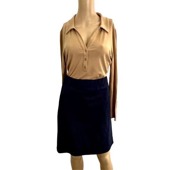 NWT SZ XXL 41HAWTHORN Amelia Ponte Mini Skirt in NAVY Retail $52 - Picture 2 of 7